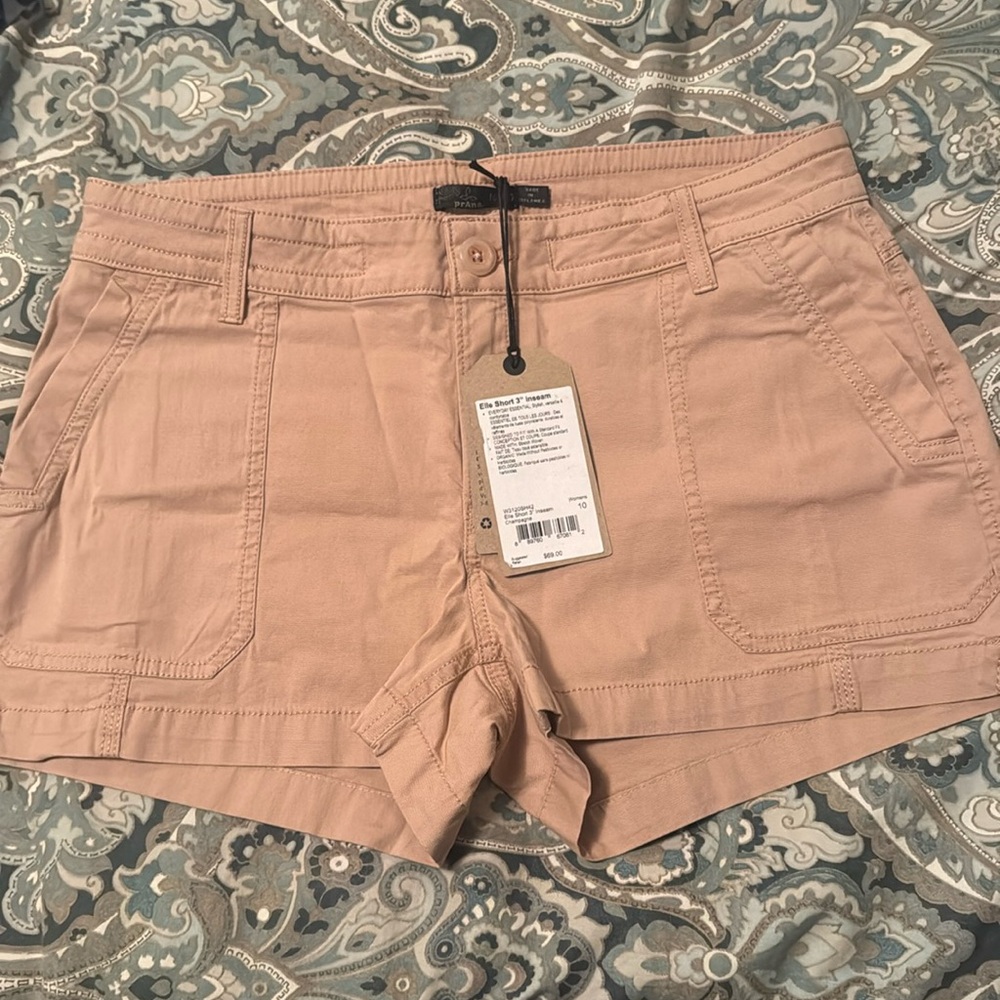 Prana Champagne Cargo Shorts Lightweight Summer Style